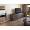 Sakiao interior designer for Hotel guestroom furniture by wood headboard beds