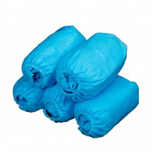 China Laboratory Use Disposable Anti-Static Medical blue Nonwoven Shoe Cover supplier
