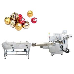 China 15-32mm Product Size Full Automatic Chocolate Wafer Ball Peanut Compound Packaging Machine supplier