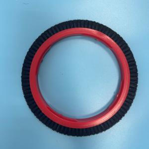 Monforts Stenter Machine Parts Red Body Brush Wheel Black Nylon Hair 220*167 Size