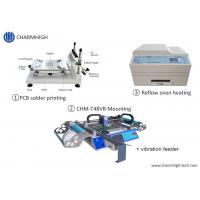 China Small SMT Line 3040 Stencil Printer + CHMT48VB Chip Mounter + T937M Lead-free Reflow Oven on sale