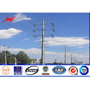 15M Height 6mm Thickness Bitumen Floodlight Pole For High Voltage Transmission Line