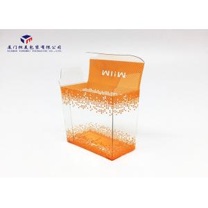 China PET Clear Plastic Box Packaging Orange Color Offset Printed On Upper And Lower supplier