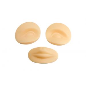 Yellow Silicone 3D Permanent Makeup Practice Skin Eyes And Lips Parts For Tattoo Mannequin Head