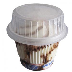 China 170ml Disposable Ice Cream Cups / PET Clear Plastic Sundae Cups With Lids supplier