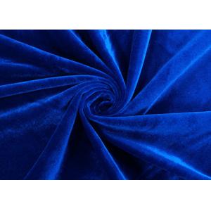 China 250GSM Plush Toy Fabric / Soft Plush Textile Warp Knitted Royal Blue Color supplier