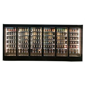 Refrigerador de vidro da exposição da porta de Multideck do projeto da forma para a bebida com luz do diodo emissor de luz