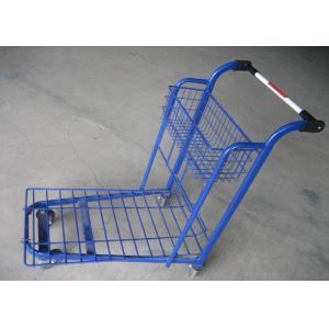 Removable Plastic Supermarket Trolley Wire Mesh Platform Trolley Cart