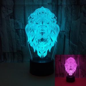 China Custom picture memento Lion child animal 3D night Lights Colorful Vision LED Gift Decoration Atmosphere Table Lamp supplier