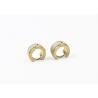 18K Gold Plated Stainless Steel Dangle Earrings Rhinestone Crystal Huggie Hoop