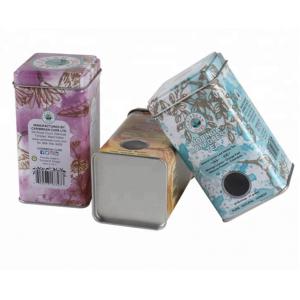 OEM Square Metal Tea Coffee Tin Box With Clear Window