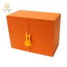 Pantone Color Two Doors Rigid Box Gift Boxes Closure Paperboard Gift Boxes Makeup Set Gift Box With Fringe