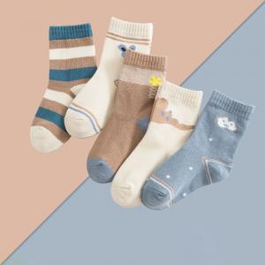 China Spandex Children'S Cotton Socks Grey Ankle Cartoon Combed For Boys And Girls supplier