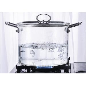 China Clear Double Ear Borosilicate Pyrex Glass Cooking Pots supplier
