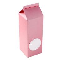 China Milk Shape Kraft Paper Packaging Box Embossing Custom Printing on sale