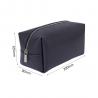 Design High Quality Pure Color PU Leather Cosmetic Toiletry Travel Bag