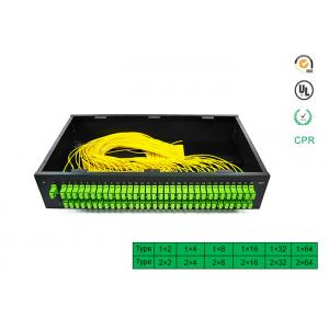 China Factory directly selling price for 1x64 PLC Optical Fiber Splitter Rack optical splitter with SC APC connector supplier