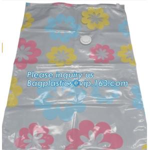 China O uso do fundamento e do plástico do PE tipo sacos da poupança do espaço de armazenamento da casa, sacos de salvamento para o uso da roupa, coberturas do selo do vacu usam o vacu supplier