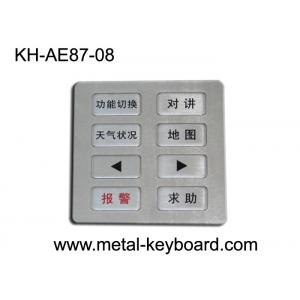 China Large Matrix Industrial Metal Keypad For Fire Control And Forest Protection Station supplier