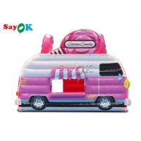 China Inflatable Work Tent 4.5x3x3.8m Pink Car Shape Inflatable Air Tent Candy Food Floss Booth For Outdoor on sale