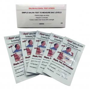 High Accuracy Prime Screen Saliva Alcohol Test Strip At Home In 2 Minutes - 25 Tests
