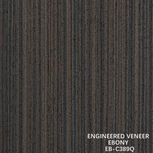 Brown Engineered Wood Veneer Quarter Cut Ebony Veneer Fineline For Door And Cabinet Face