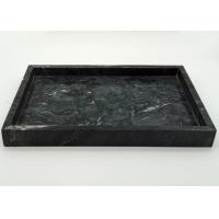 China Anti Mositure Real Marble Look Tray Black Color For Restaurant / Bar on sale
