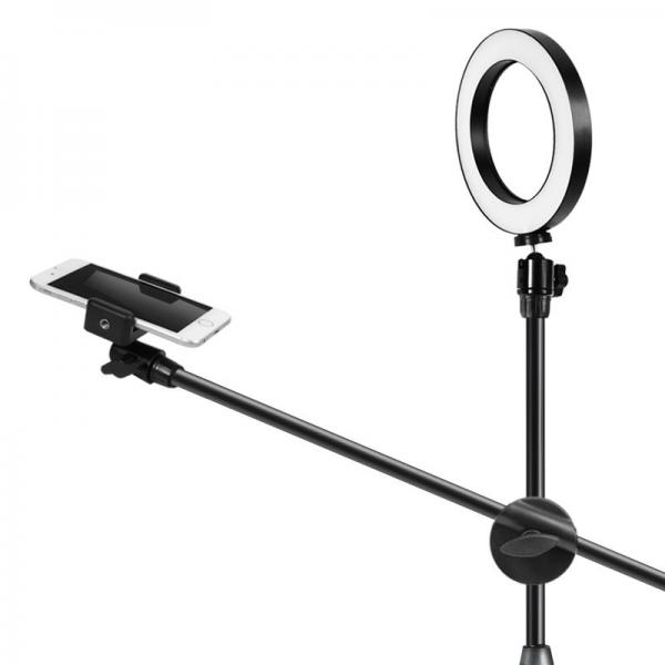 360 Degree Strong Long Arm 140cm Tripod Selfie Ring Light