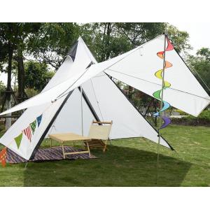 White Cotton Canvas Outdoor Camping Tents Indian Teepee Yurt Tent 320X260X200CM