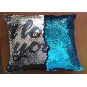 Popular Fashion Custom Logo Reversible Sequin Pillow I Love You Word Printing Pillow Cases For Holiday Gifts