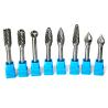 China Type F 6MM 8MM 10MM 12MM Head Cut Dia Tungsten Carbide Burr Bits Fine Cut Double Cut wholesale