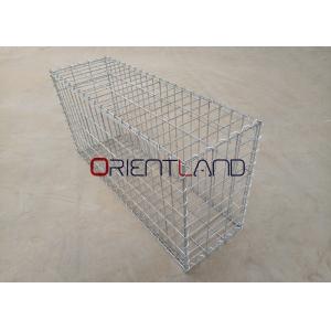 Square Hole Gabion Mesh Cage / Metal Gabion Baskets As Riverbank Protection