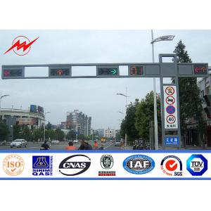 Q235 Frame polygonal / Round Highway Road Sign Board With Single Arm