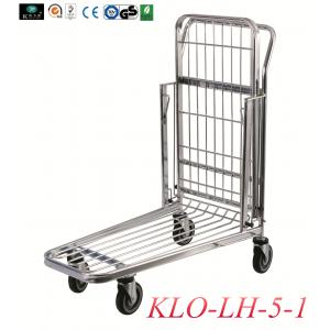 China Warehouse cargo Trolleys With foldable middle platform in zinc powder supplier