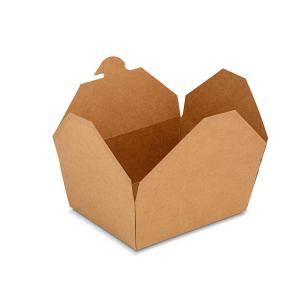 Waterproof / Oilproof Paper Food Container Box With UV Coating Vanishing Handling