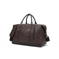China Vintage Crazy Horse Leather Men'S Travel Duffle Luggage Bag With Shoes Compartment Bag on sale