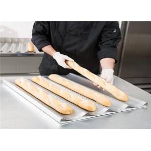 China RK Bakeware China Foodservice NSF 5 Slot Aluminium Baguette Baking Tray Glazed French Bread Pan supplier