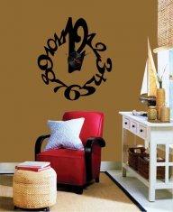 2012 New Design Home Decoration Self-adhesive Vinyl Wall Sticker Clock 10*10*2cm