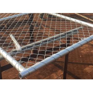 Hot Galvanized Chain Link Fence Gate / Wire Farm Gates Anti - Corrosion High Strength