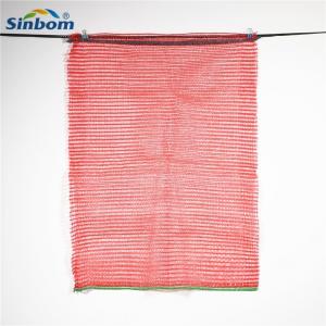 China 40*60cm Recycled PE Firewood Packaging Mesh Net Bag for Onion Garlic Potato Storage supplier