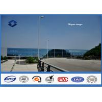 China Hexagonal shape parking lot poles , parking lot lamp post With Base Plate Install on sale