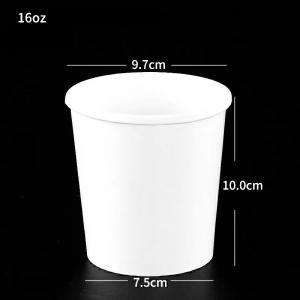 China 8OZ White Kraft cup for ice cream container disposable custom printed Fast Food paper soup bowl supplier