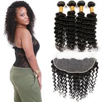 China Healthy 100 Unprocessed Virgin Brazilian Hair Deep Wave Customized Color on sale