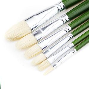 China Wood Handle Acrylic Painting Brush Oil Paint Soft Natural Bristle Paint Brush supplier