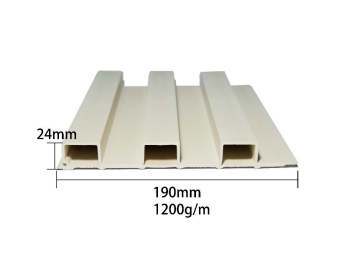 China 24mm Thickness Grain-like Surface WPC Fluted panel Strong Wall decaration Inner use 1200g/M wholesale