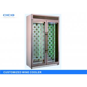 China Rose Gold Dual Control Wine Cooler With Security Lock CE Certification supplier