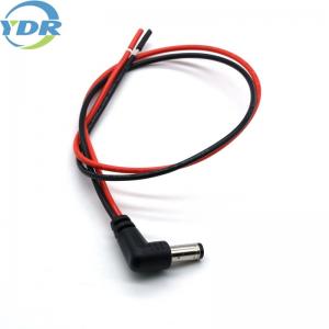 5.5 2.1 DC Power Jack Cable , 90 Degree Male Female Cable UL1007 18AWG