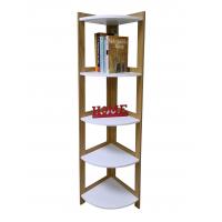 Painting MDF Wooden Corner Bookshelf With Five Layers White 46*35.5*160CM