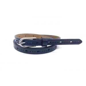 Magic Blue Women Genuine Leather  Belt  /  Thin Hollow Out Ladies Waist Belt