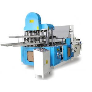 1/4 Fold Paper Napkin Making Machine With Color Printing Embossing Unit Stable Running